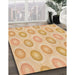 Patterned Orange Rug in Family Room, pat3252org