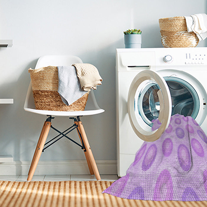 Machine Washable Transitional Purple Rug in a Washing Machine, wshpat3252pur