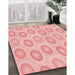 Machine Washable Transitional Red Rug in a Family Room, wshpat3252rd