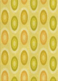 Machine Washable Transitional Yellow Rug, wshpat3252yw