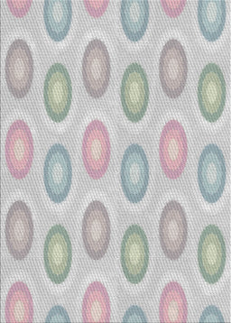 Patterned Platinum Gray Novelty Rug, pat3252