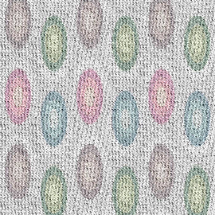 Patterned Platinum Gray Novelty Rug, pat3252