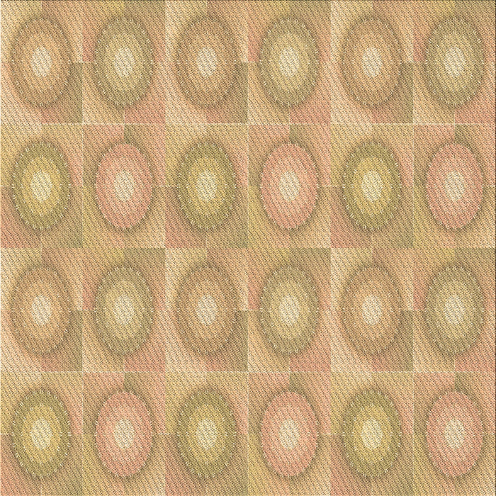 Round Machine Washable Transitional Yellow Orange Rug, wshpat3253brn