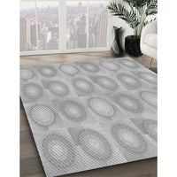 Patterned Platinum Silver Gray Rug, pat3253gry