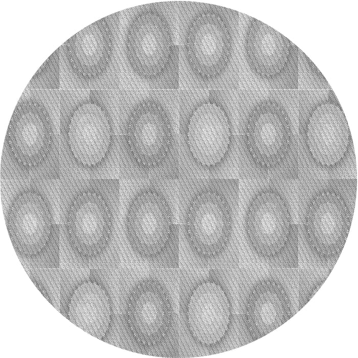 Square Patterned Platinum Silver Gray Rug, pat3253gry