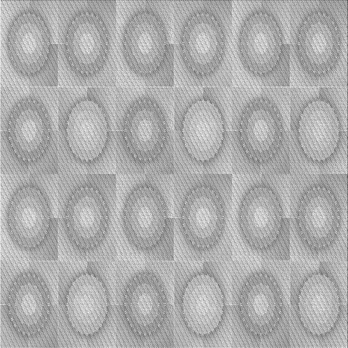 Round Patterned Platinum Silver Gray Rug, pat3253gry