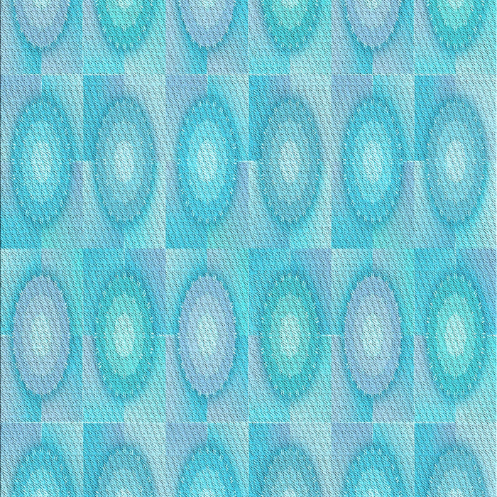 Machine Washable Transitional Bright Turquoise Blue Rug, wshpat3253lblu