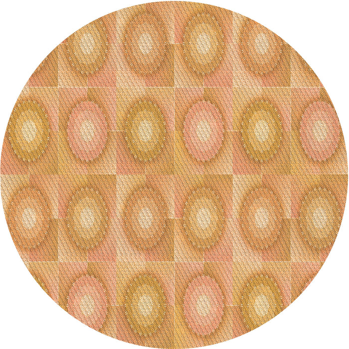 Square Patterned Neon Orange Rug, pat3253org
