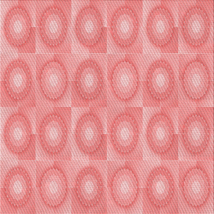 Round Patterned Pastel Pink Rug, pat3253rd