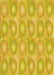 Machine Washable Transitional Yellow Rug, wshpat3253yw