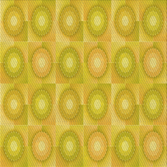 Round Patterned Yellow Rug, pat3253yw