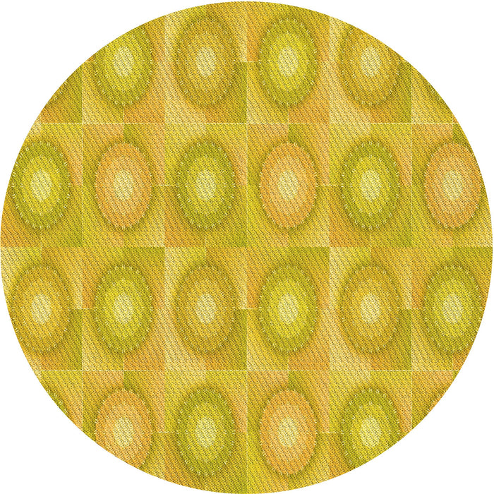 Square Patterned Yellow Rug, pat3253yw