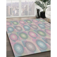 Patterned Granite Gray Modern Rug, pat3253