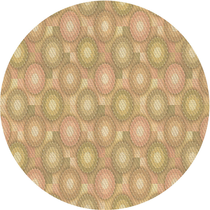 Square Machine Washable Transitional Yellow Orange Rug in a Living Room, wshpat3254brn