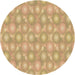 Square Patterned Yellow Orange Rug, pat3254brn