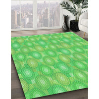 Patterned Neon Green Rug, pat3254grn