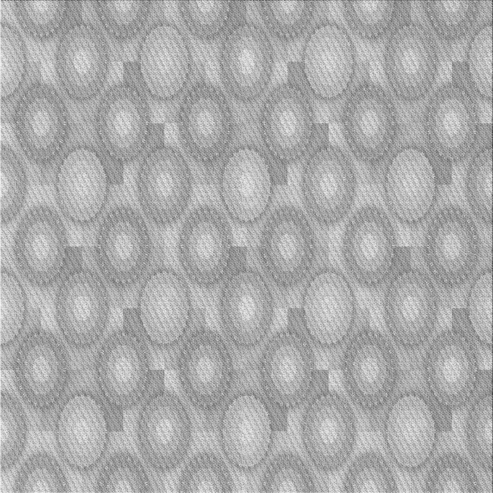 Round Patterned Platinum Silver Gray Rug, pat3254gry