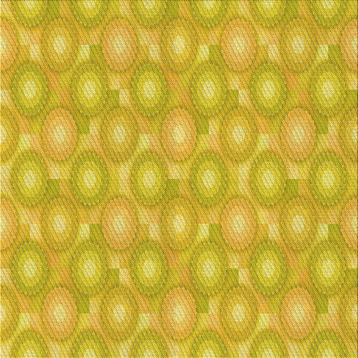 Round Patterned Yellow Rug, pat3254yw