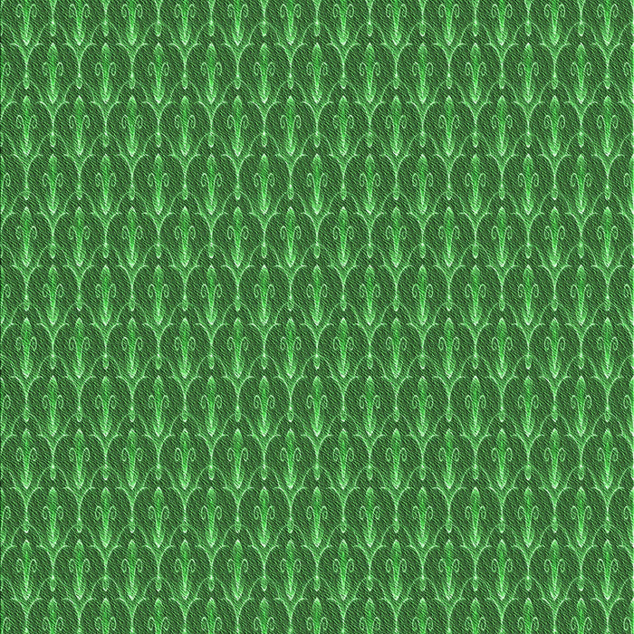 Patterned Green Rug, pat3255grn