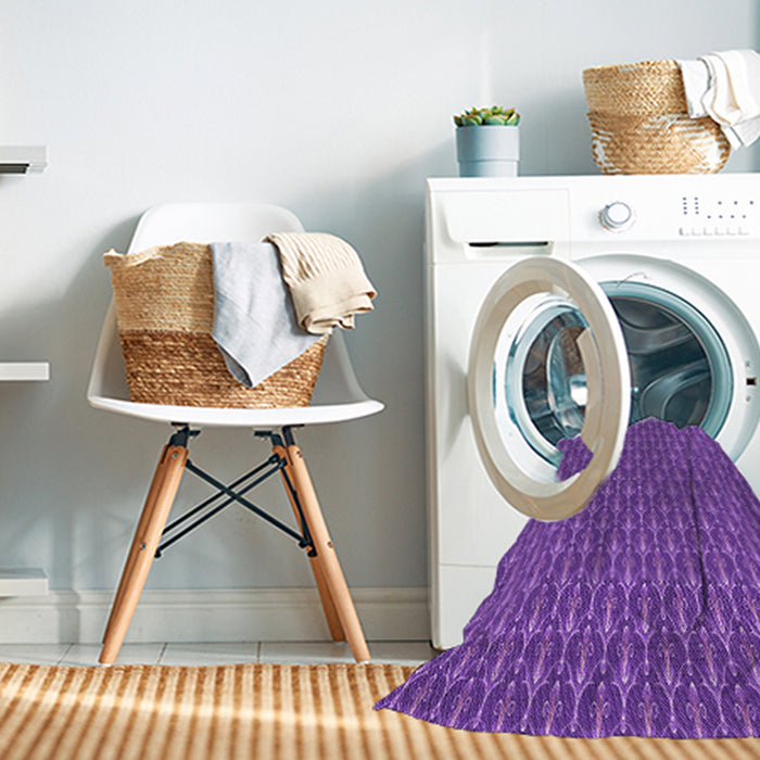Machine Washable Transitional Purple Rug in a Washing Machine, wshpat3255pur