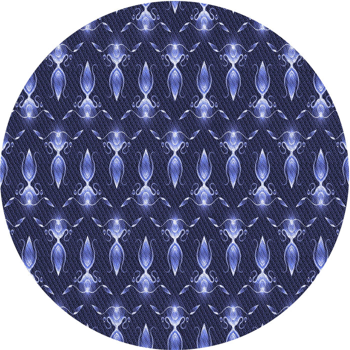 Square Patterned Midnight Blue Rug, pat3256blu