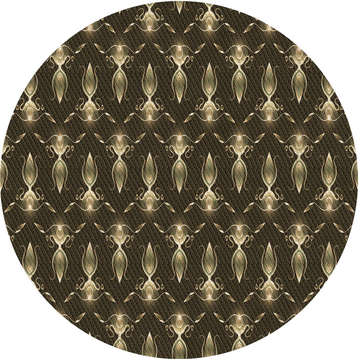 Square Patterned Brown Rug, pat3256brn
