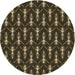 Square Patterned Brown Rug, pat3256brn