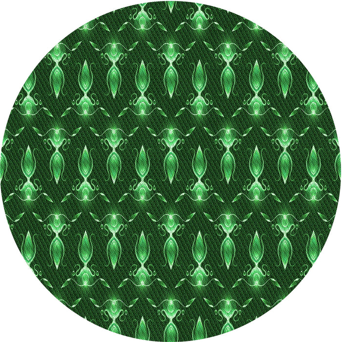 Square Patterned Deep Emerald Green Rug, pat3256grn