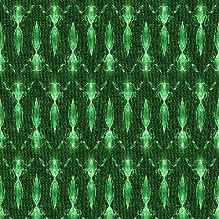 Machine Washable Transitional Deep Emerald Green Rug, wshpat3256grn