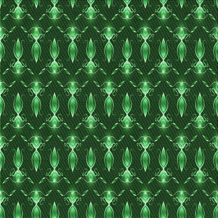 Round Patterned Deep Emerald Green Rug, pat3256grn
