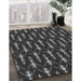 Machine Washable Transitional Midnight Gray Rug in a Family Room, wshpat3256gry