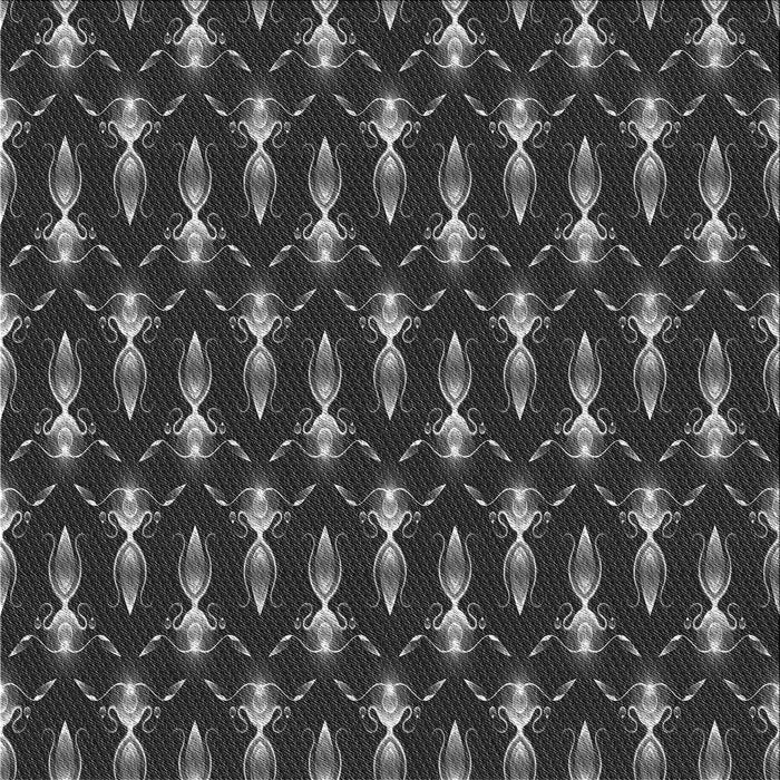 Round Patterned Midnight Gray Rug, pat3256gry