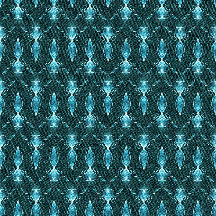 Round Patterned Deep Teal Green Rug, pat3256lblu