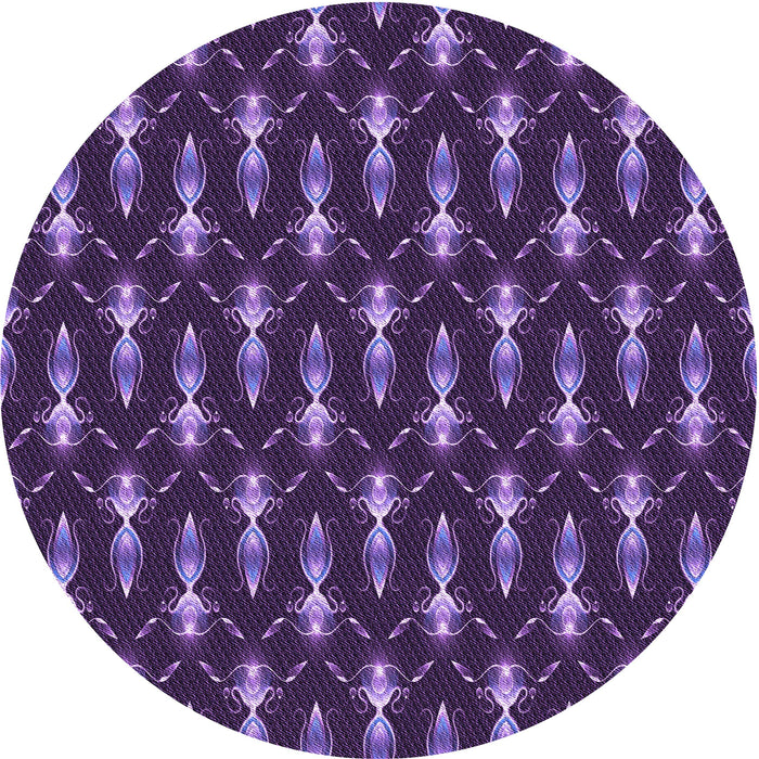 Square Patterned Dark Purple Rug, pat3256pur