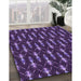 Machine Washable Transitional Dark Purple Rug in a Family Room, wshpat3256pur