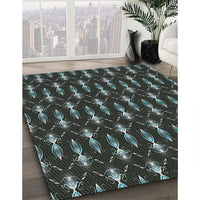 Patterned Mid Gray Novelty Rug, pat3256