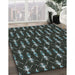 Patterned Mid Gray Novelty Rug in Family Room, pat3256