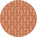 Square Patterned Orange Rug, pat3257brn