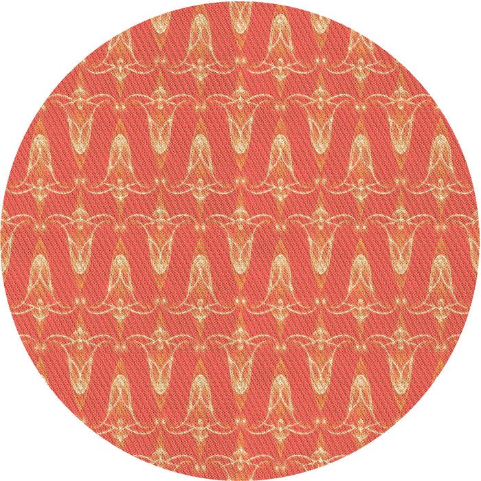 Square Patterned Neon Red Rug, pat3257org