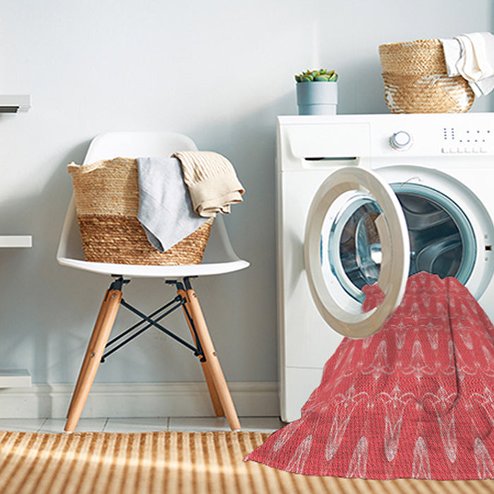 Machine Washable Transitional Red Rug in a Washing Machine, wshpat3257rd