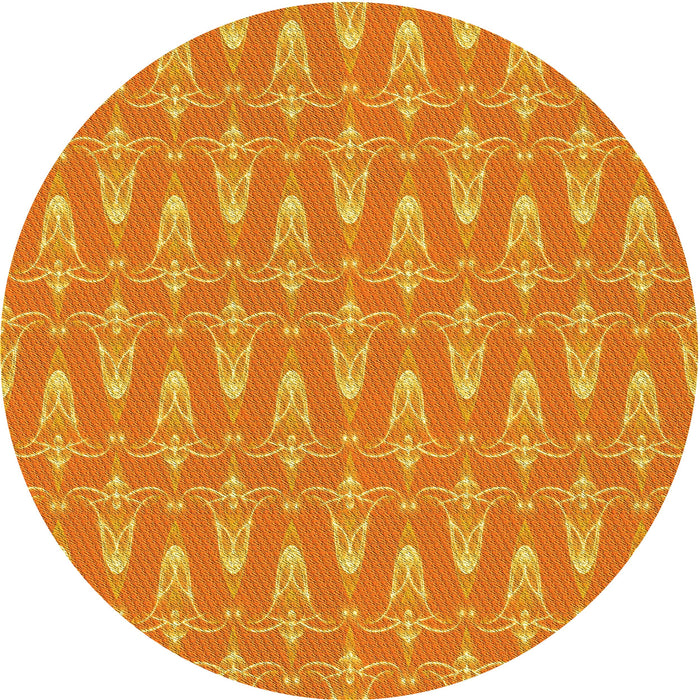 Square Patterned Orange Red Orange Rug, pat3257yw