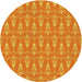 Square Patterned Orange Red Orange Rug, pat3257yw