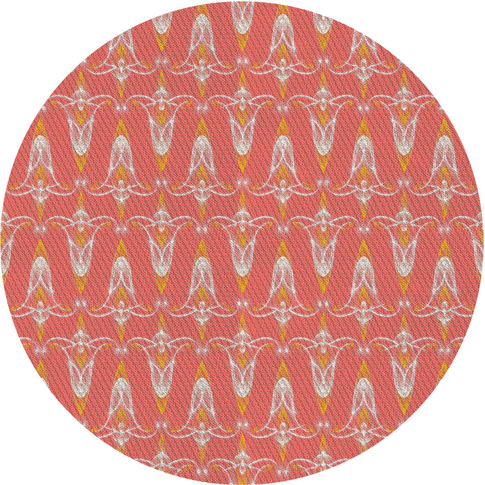 Square Machine Washable Transitional Light Salmon Rose Pink Rug, wshpat3257