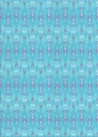 Machine Washable Transitional Blue Rug, wshpat3258lblu