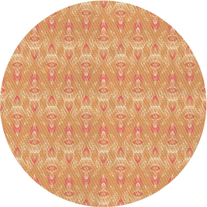 Square Patterned Yellow Orange Rug, pat3258org