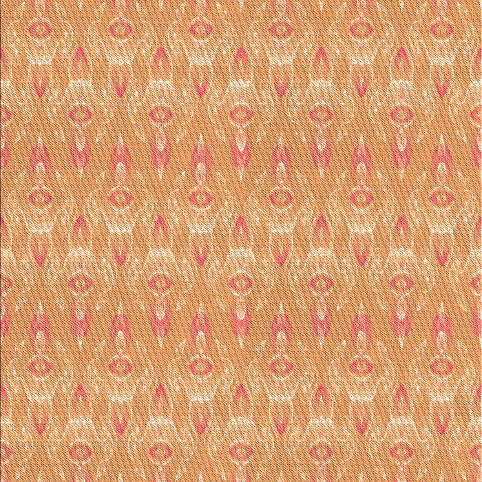 Patterned Yellow Orange Rug, pat3258org