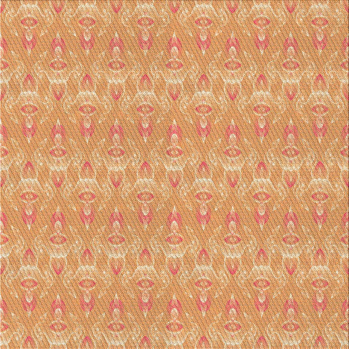 Round Machine Washable Transitional Yellow Orange Rug, wshpat3258org