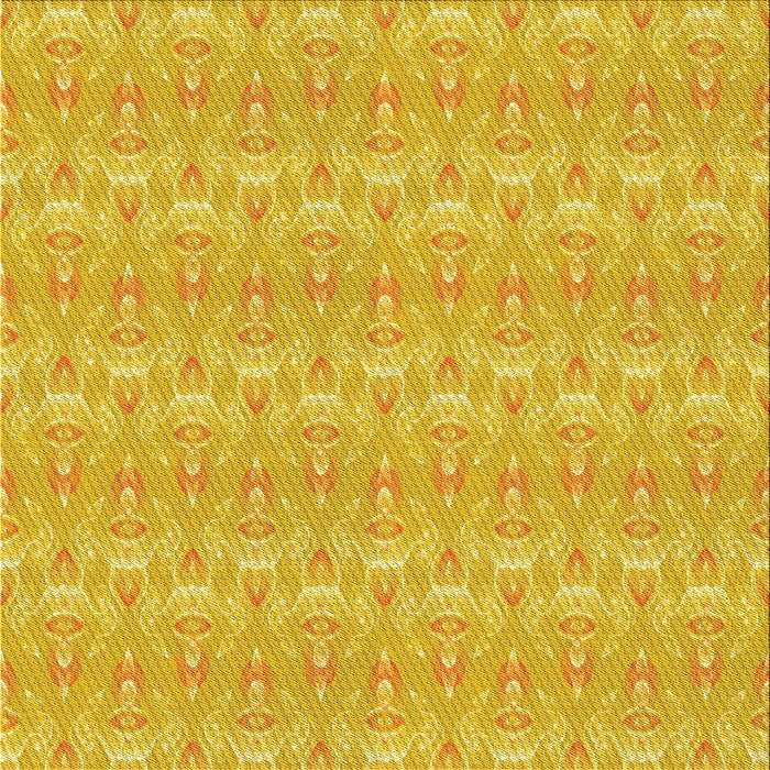 Round Patterned Yellow Rug, pat3258yw