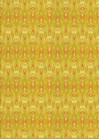 Machine Washable Transitional Yellow Rug, wshpat3258yw