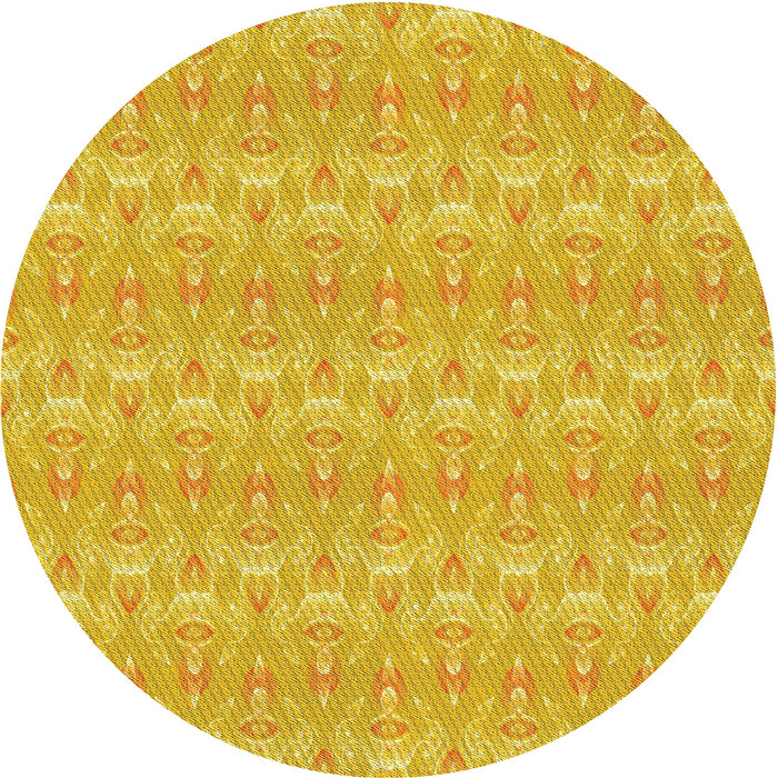Square Patterned Yellow Rug, pat3258yw